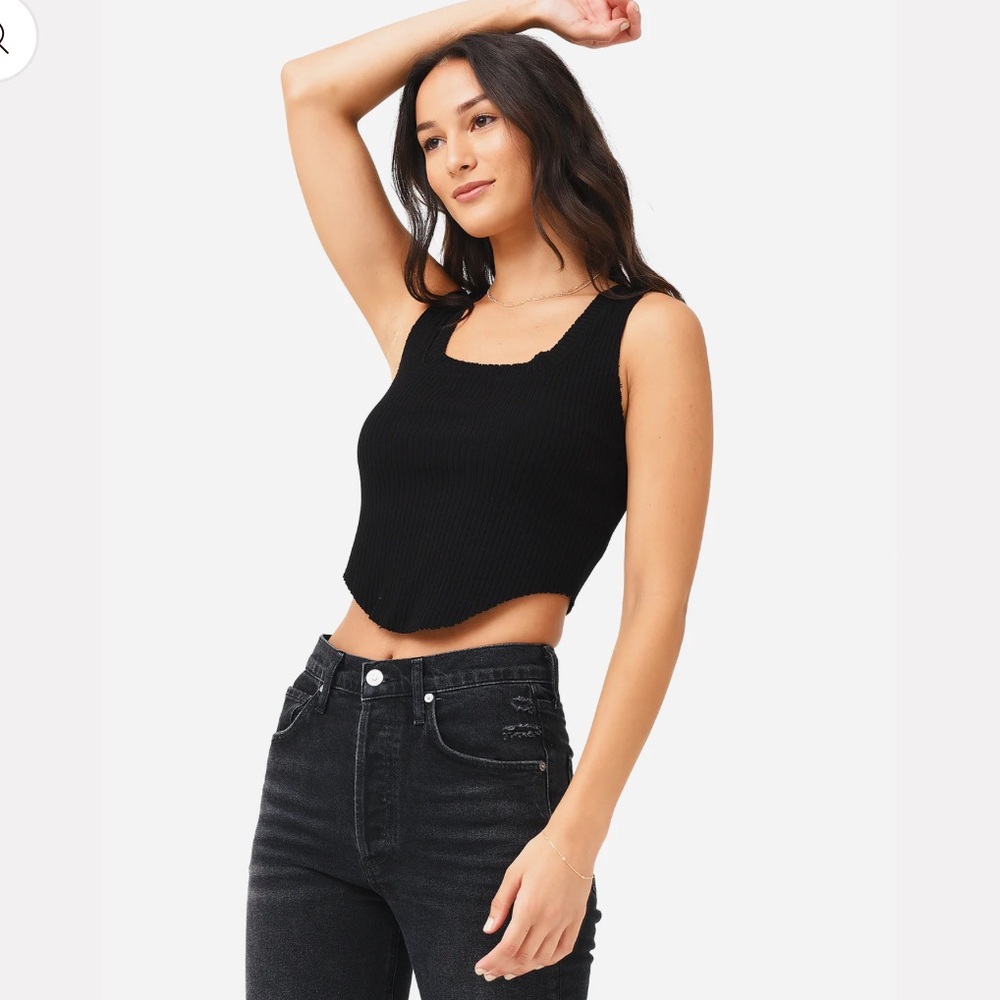 Cotton Citizen Women's Black Square Neck Tank